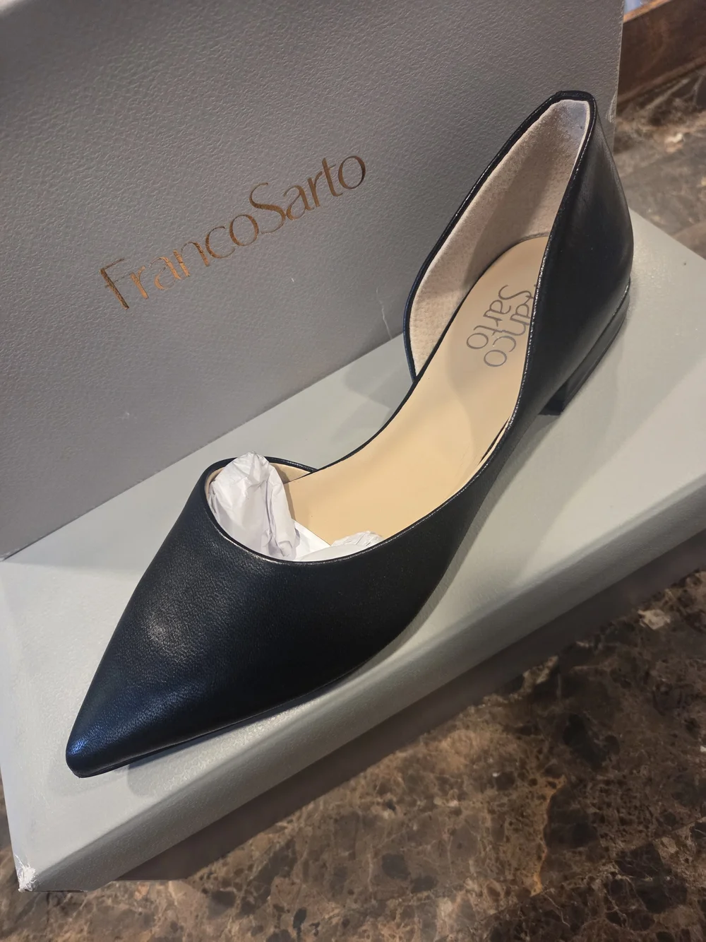 Franco Sarto Black Pointed Toe Neiman Size 6